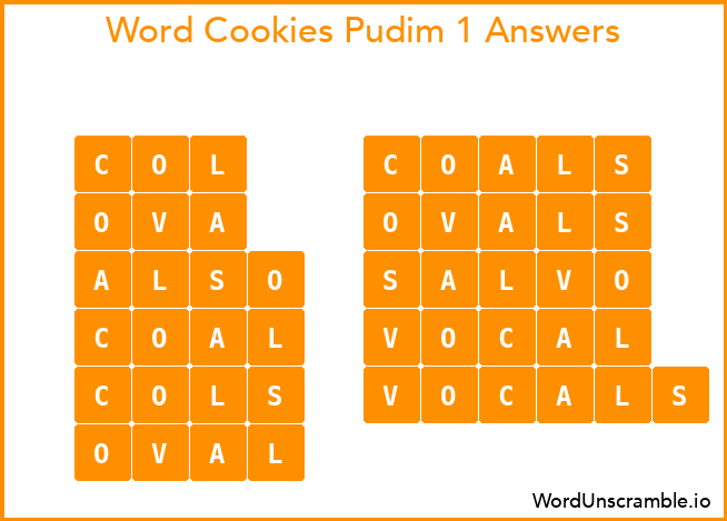 Word Cookies Pudim 1 Answers