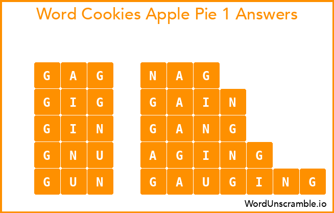 Word Cookies Apple Pie 1 Answers