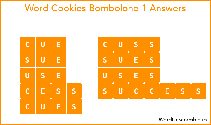 Word Cookies Bombolone 1 Answers