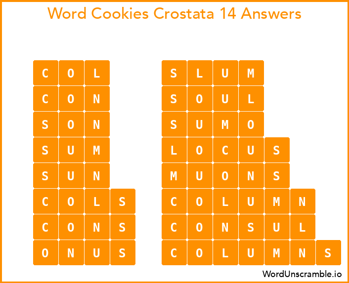Word Cookies Crostata 14 Answers