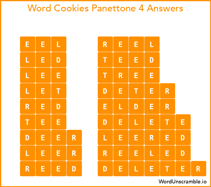 Word Cookies Panettone 4 Answers