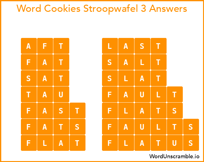 Word Cookies Stroopwafel 3 Answers