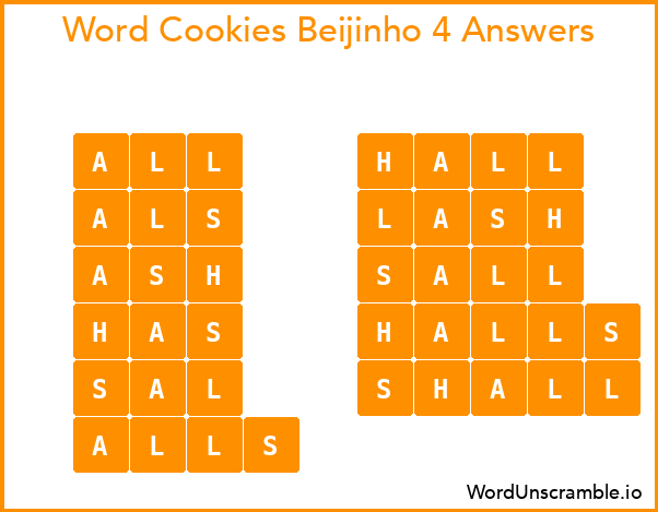 Word Cookies Beijinho 4 Answers