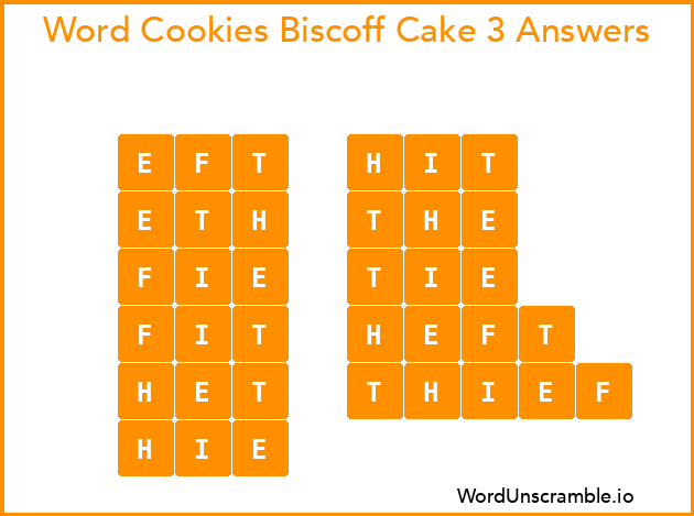 Word Cookies Biscoff Cake 3 Answers