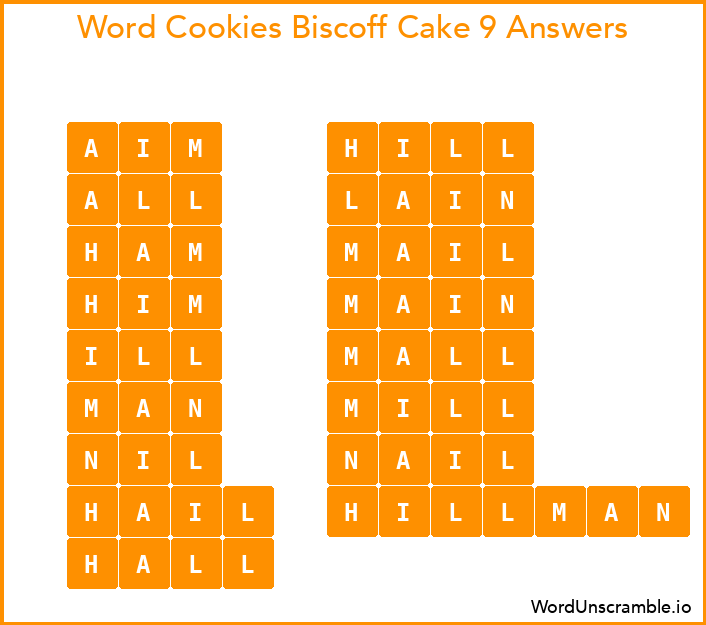 Word Cookies Biscoff Cake 9 Answers