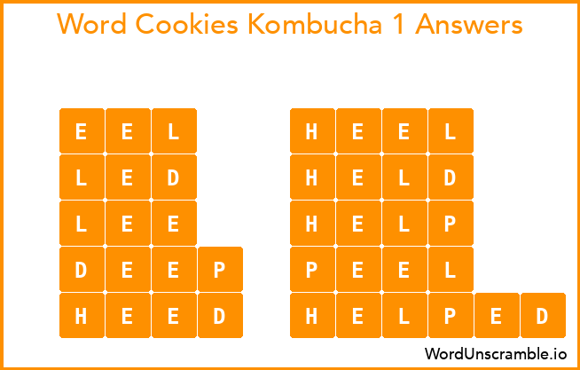 Word Cookies Kombucha 1 Answers