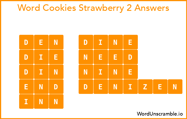 Word Cookies Strawberry 2 Answers