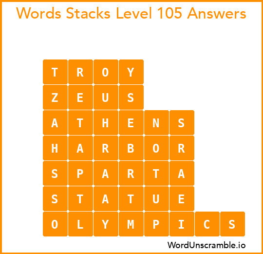 Word Stacks Level 105 Answers