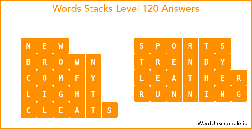 Word Stacks Level 120 Answers