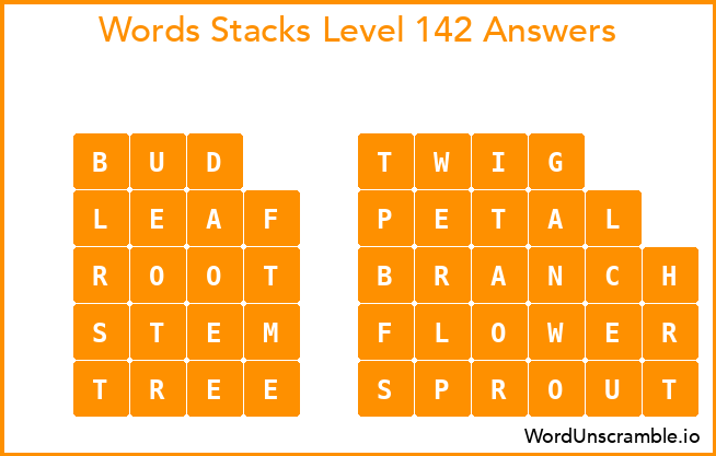 Word Stacks Level 142 Answers