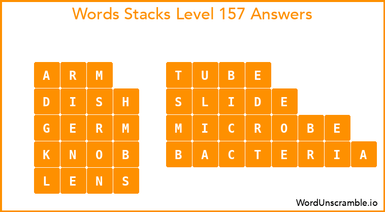 Word Stacks Level 157 Answers