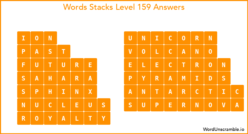 Word Stacks Level 159 Answers