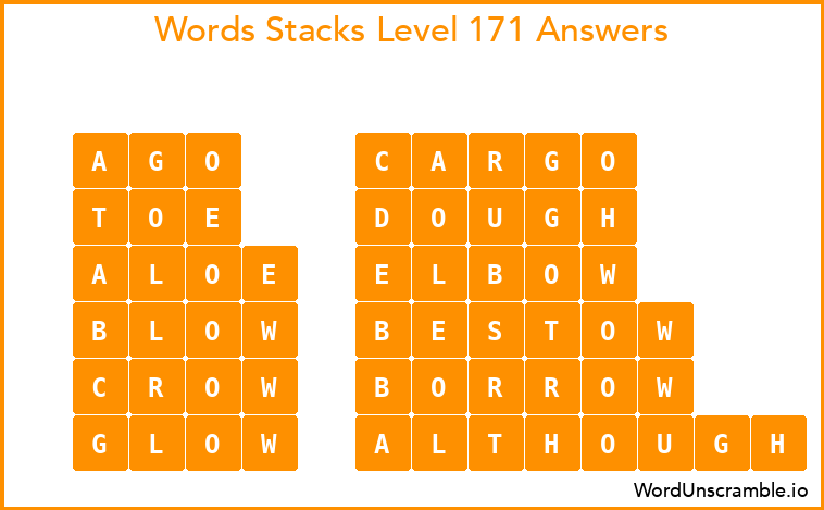 Word Stacks Level 171 Answers
