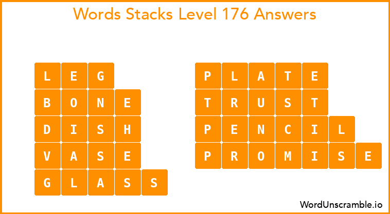 Word Stacks Level 176 Answers
