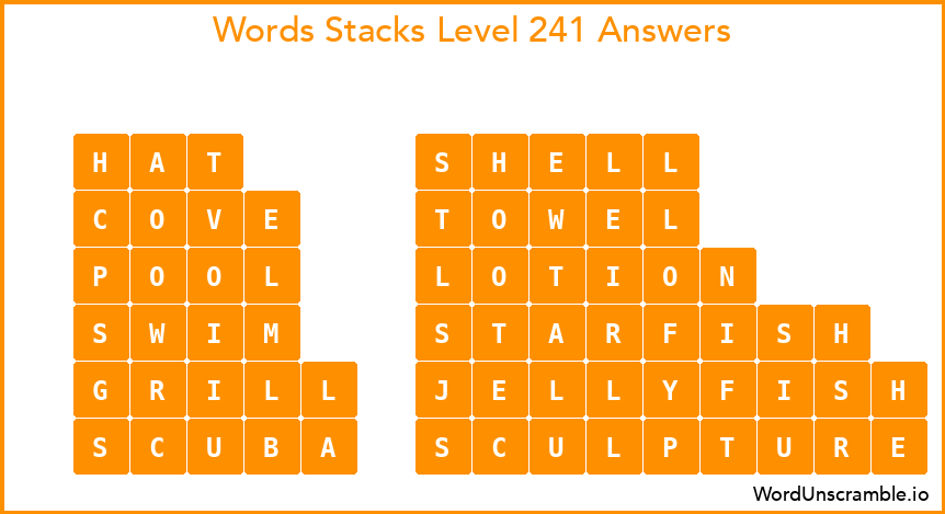 Word Stacks Level 241 Answers