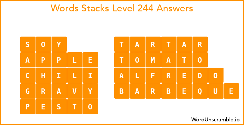 Word Stacks Level 244 Answers