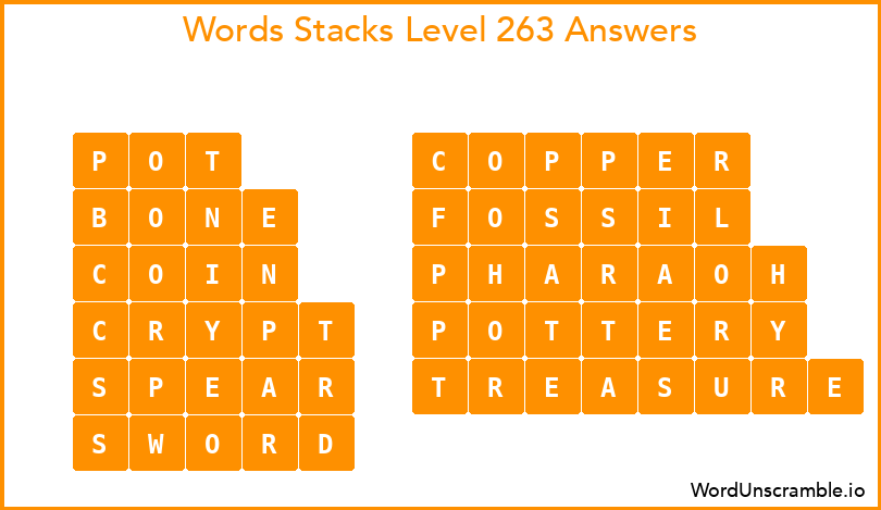 Word Stacks Level 263 Answers