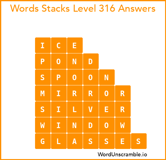 Word Stacks Level 316 Answers