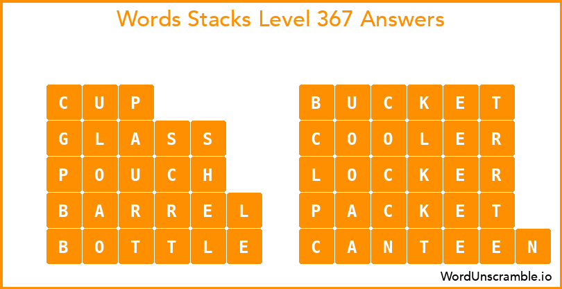 Word Stacks Level 367 Answers