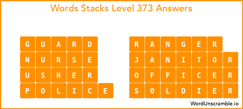 Word Stacks Level 373 Answers