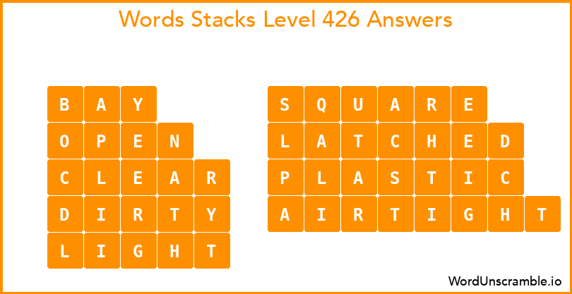 Word Stacks Level 426 Answers