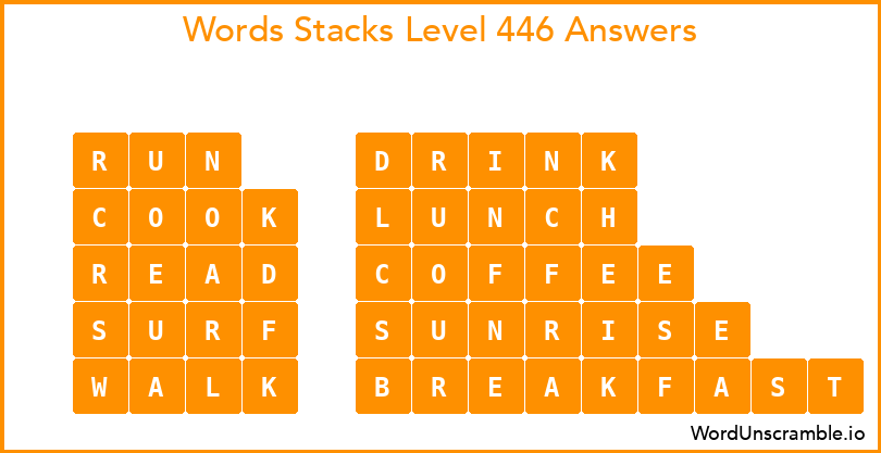 Word Stacks Level 446 Answers