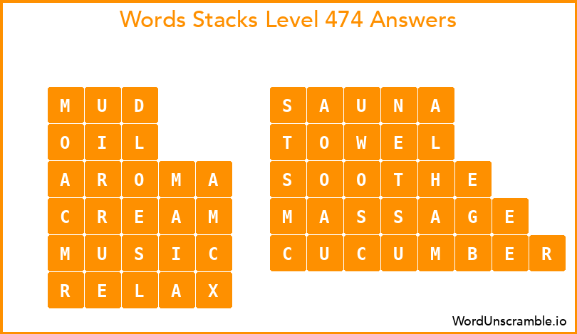 Word Stacks Level 474 Answers