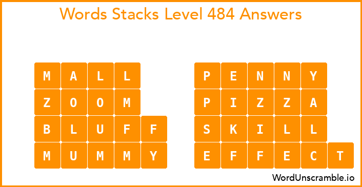 Word Stacks Level 484 Answers