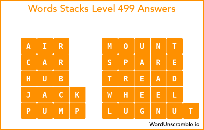 Word Stacks Level 499 Answers