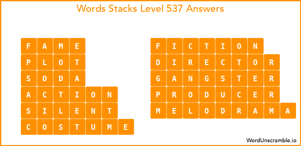 Word Stacks Level 537 Answers