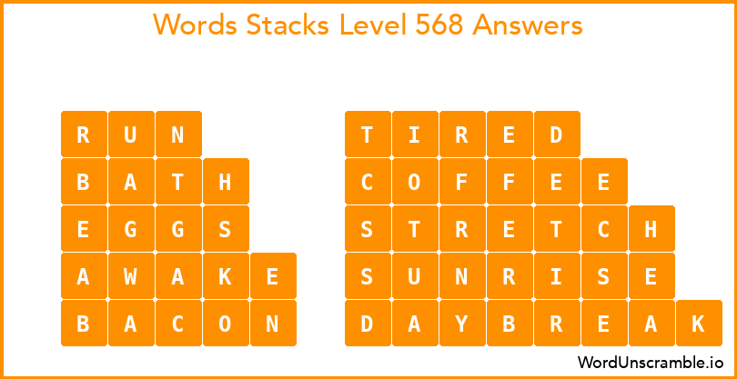 Word Stacks Level 568 Answers