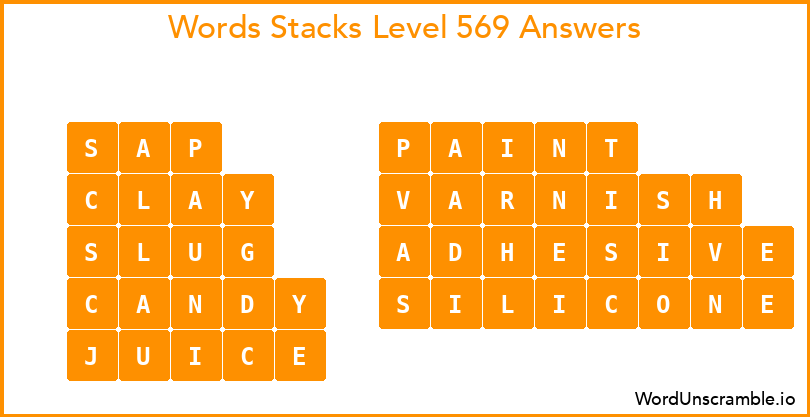 Word Stacks Level 569 Answers