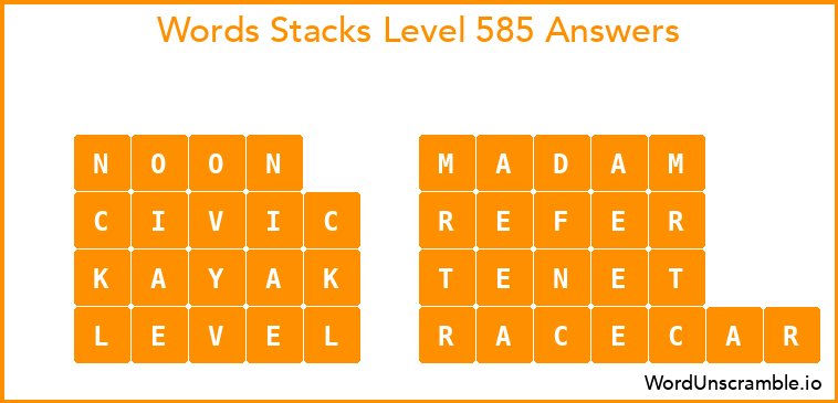 Word Stacks Level 585 Answers