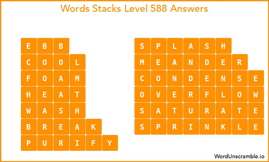 Word Stacks Level 588 Answers