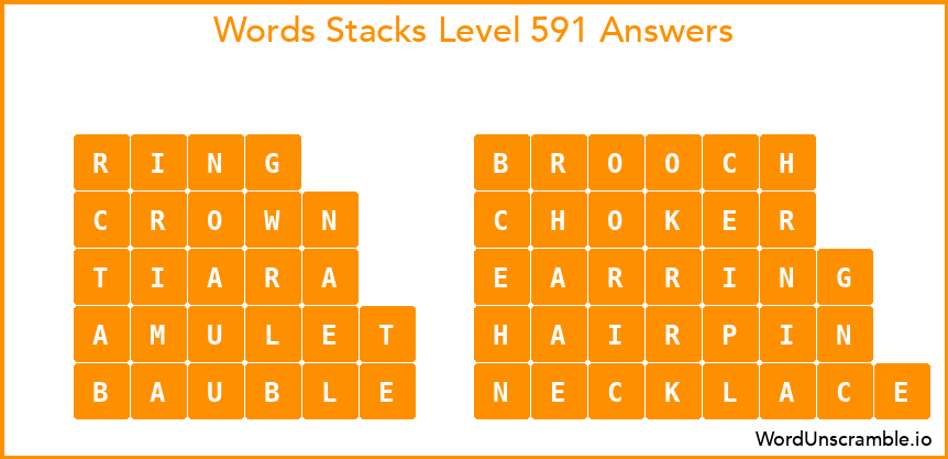 Word Stacks Level 591 Answers