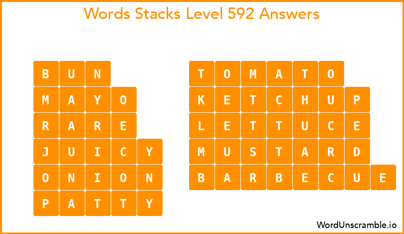 Word Stacks Level 592 Answers