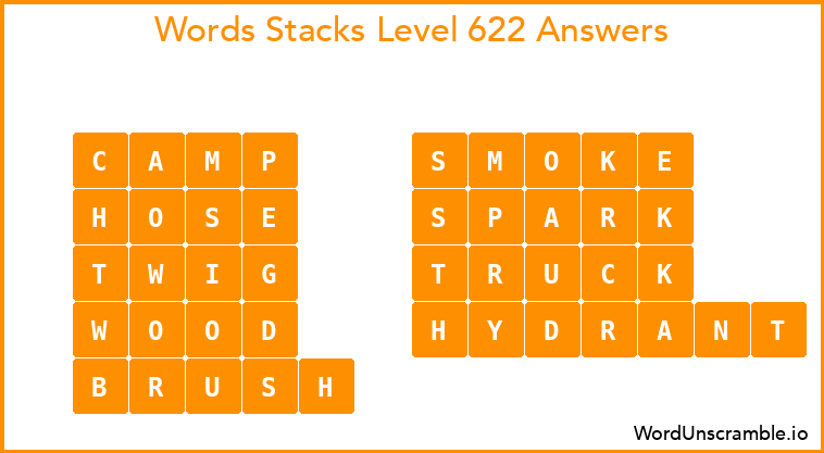 Word Stacks Level 622 Answers