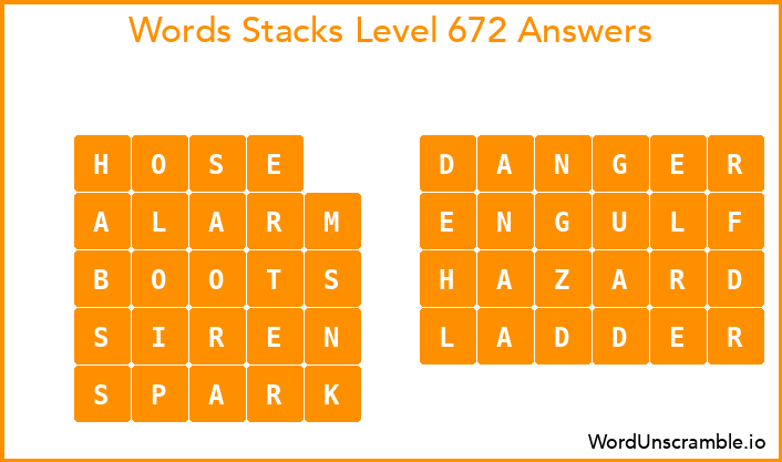 Word Stacks Level 672 Answers