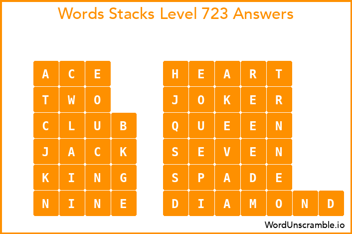Word Stacks Level 723 Answers