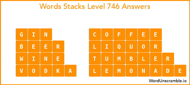 Word Stacks Level 746 Answers