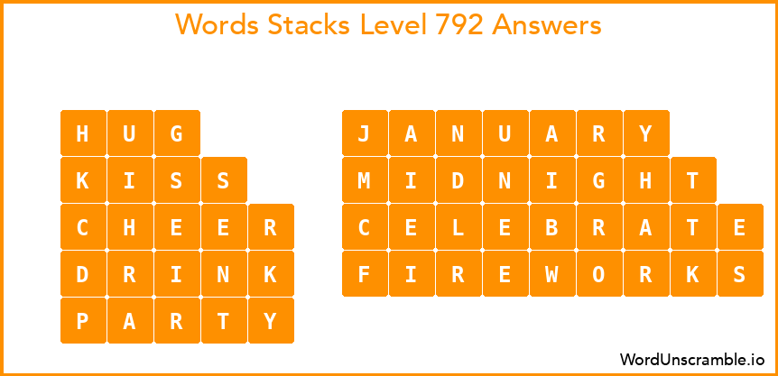 Word Stacks Level 792 Answers