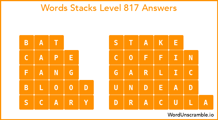 Word Stacks Level 817 Answers