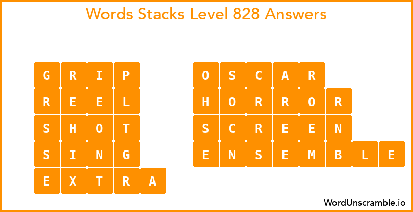 Word Stacks Level 828 Answers