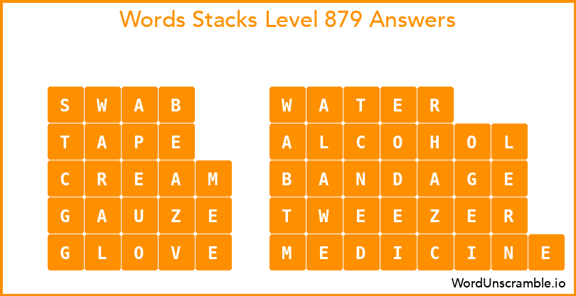 Word Stacks Level 879 Answers