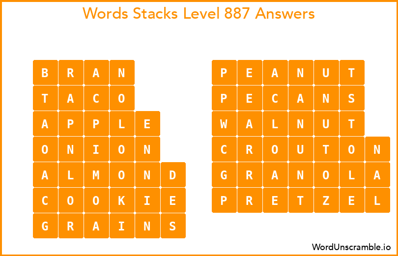 Word Stacks Level 887 Answers