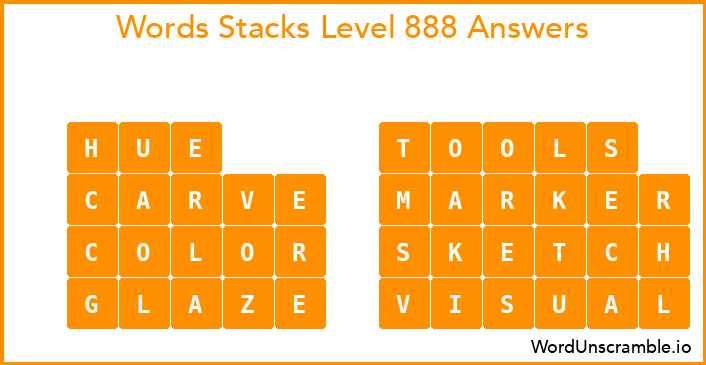 Word Stacks Level 888 Answers