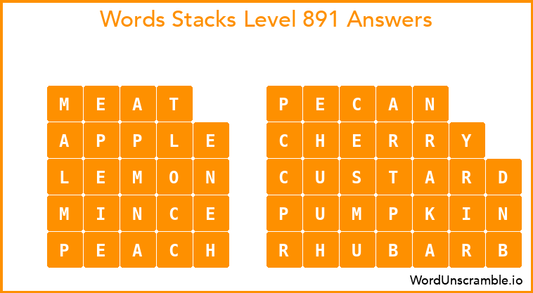 Word Stacks Level 891 Answers