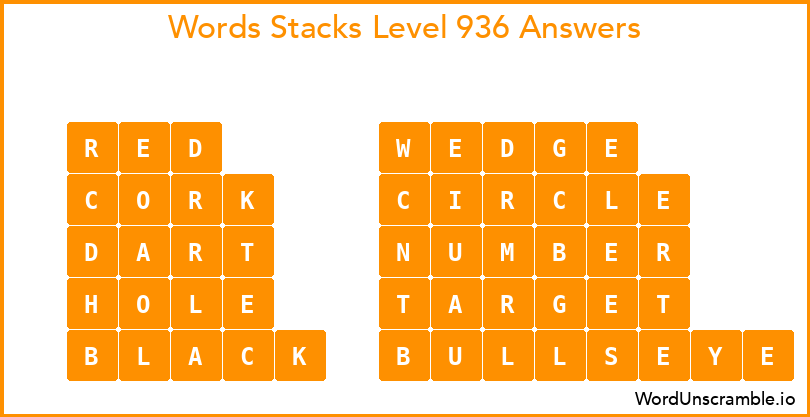 Word Stacks Level 936 Answers
