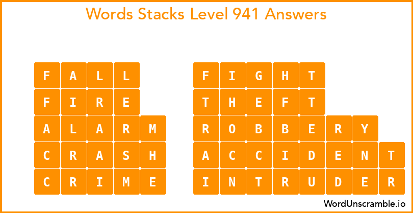 Word Stacks Level 941 Answers