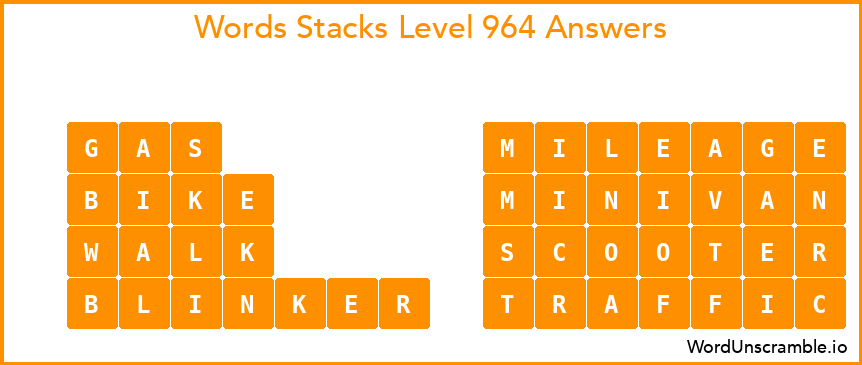 Word Stacks Level 964 Answers